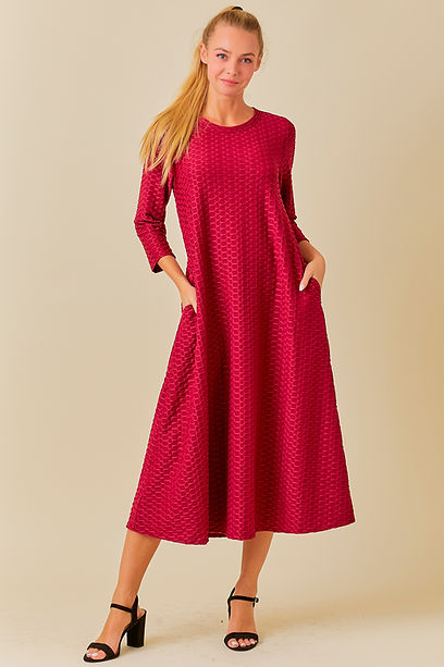 Ruby Honeycomb Dress